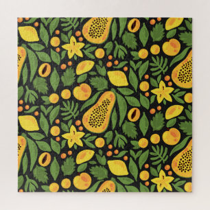 Exotic Fruits: Colourful Summer Seamless Jigsaw Puzzle
