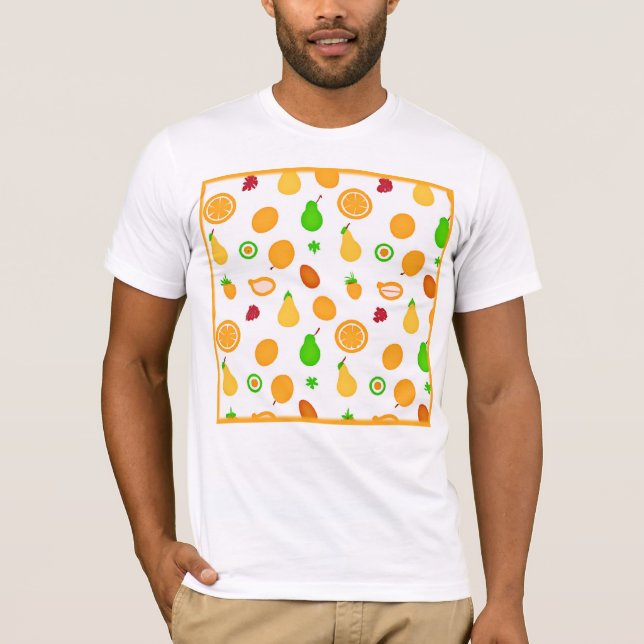 Exotic Fruits Pattern Design T-Shirt (Front)