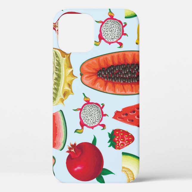 Exotic Fruits: Trendy Print Seamless. Case-Mate iPhone Case (Back)