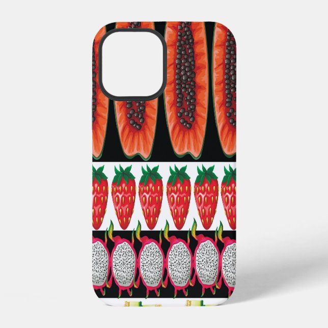 Exotic Fruits Trendy Seamless Pattern iPhone Case (Back)