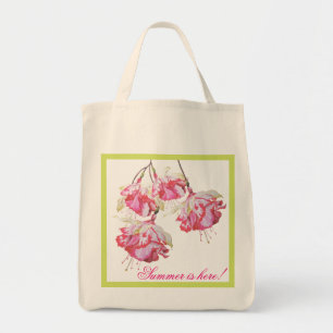 Exotic Fuchsias on a Grocery Tote Bag