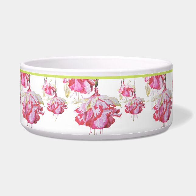 Exotic Fuchsias on a Salad Bowl (Front)