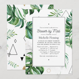 Exotic Geometric Forest Shower by Mail Invitation