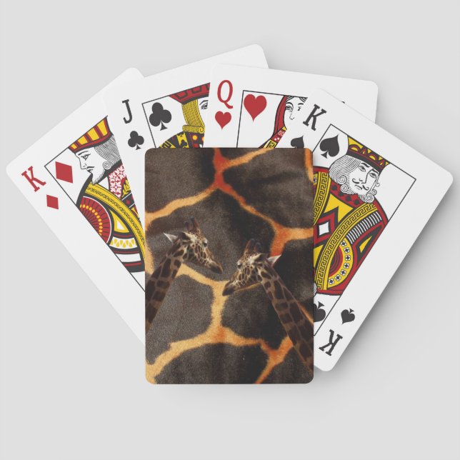 Exotic Giraffe Pattern, Playing Cards (Back)