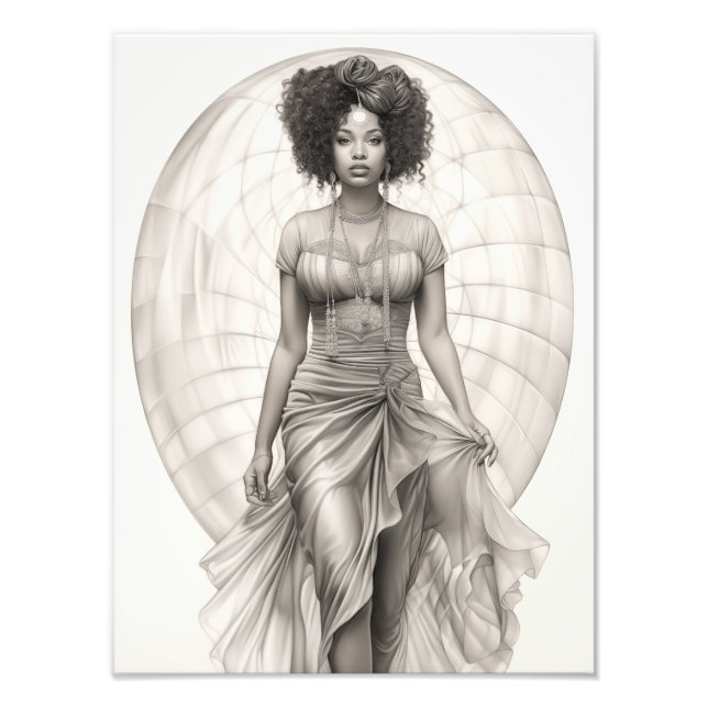 Exotic Girl on a Sofa Photo Print (Front)