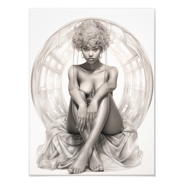 Exotic Girl on a Sofa Photo Print (Front)