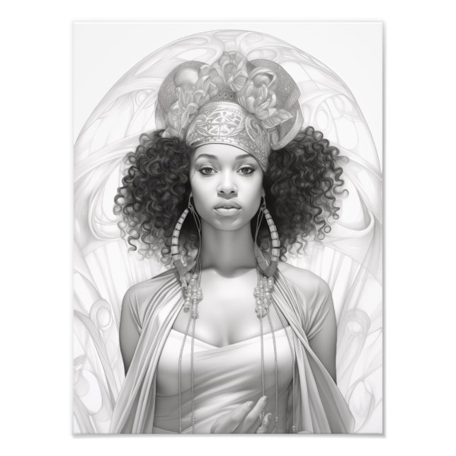 Exotic Girl on a Sofa Photo Print (Front)