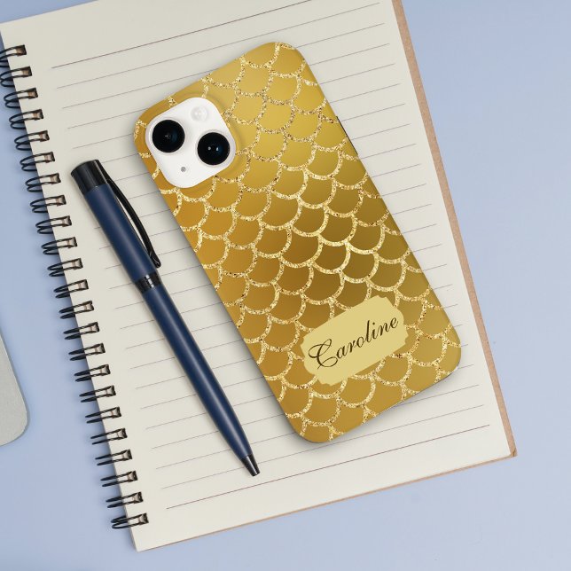 Exotic Gold Mermaid Scale Pattern Case-Mate iPhone Case (Creator Uploaded)