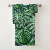 Exotic Green Tropical Leaves Pattern