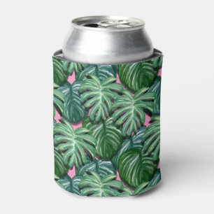 Exotic Green Tropical Leaves Pattern Can Cooler
