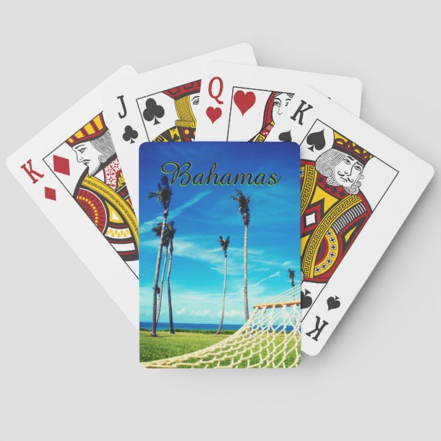 Exotic Hammock Ocean View Playing Cards (Back)