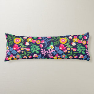 Exotic Hand Painted Floral Pattern Body Cushion