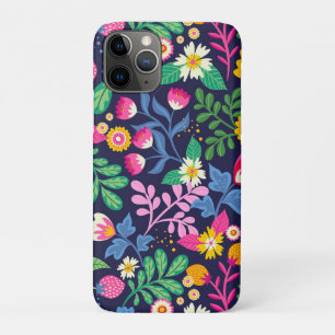 Exotic Hand Painted Floral Pattern iPhone 11 Pro Case