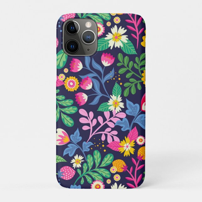 Exotic Hand Painted Floral Pattern Case-Mate iPhone Case (Back)