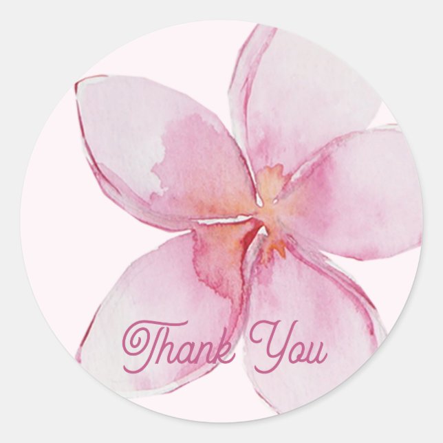 Exotic Hawaiian Flower | Thank You Sticker (Front)