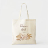 Exotic Hawaiian Orchid Watercolor Flower Girl Tote Bag (Front)