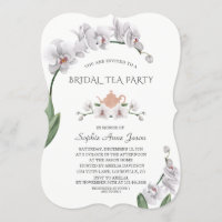 Exotic Hawaiian White Orchid  Bridal Tea Party