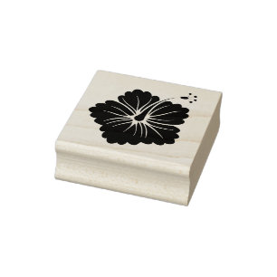 Exotic Hibiscus Flower Blossom Hawaii Tropical Rubber Stamp