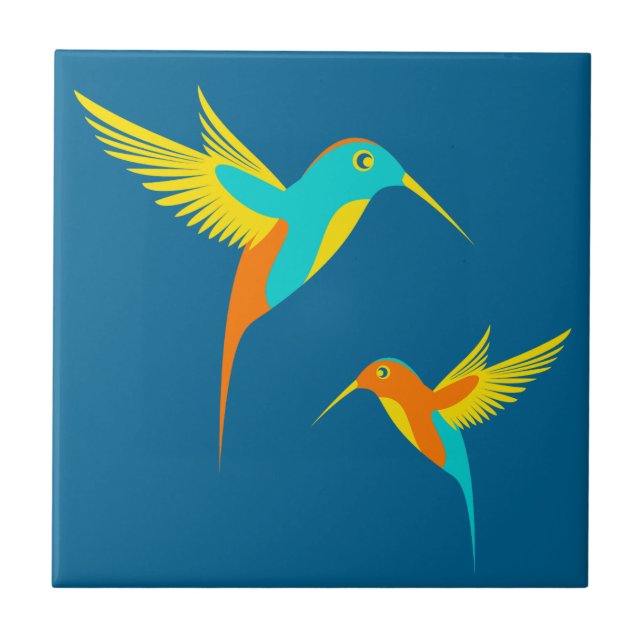 Exotic Hummingbird Tile (Front)