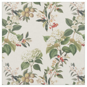 Exotic Hydrangea lush botanical flower garden Fabric