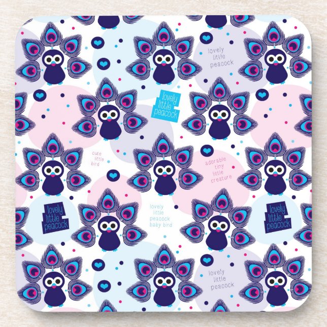 exotic india peacock pattern coaster (Front)