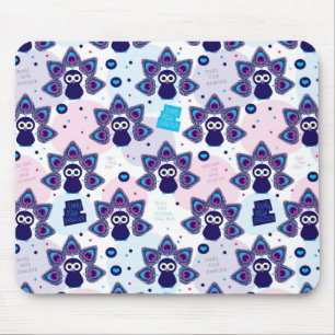 exotic india peacock pattern mouse mat