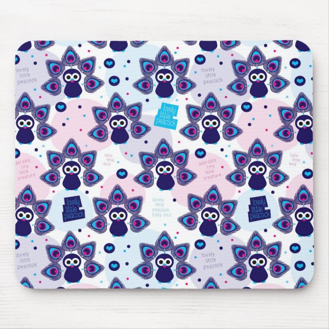 exotic india peacock pattern mouse mat (Front)