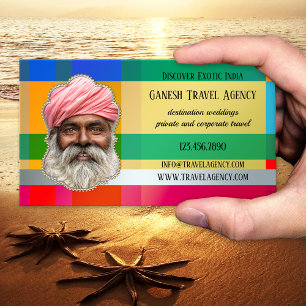 Exotic India Travel Agency Photo Business Card