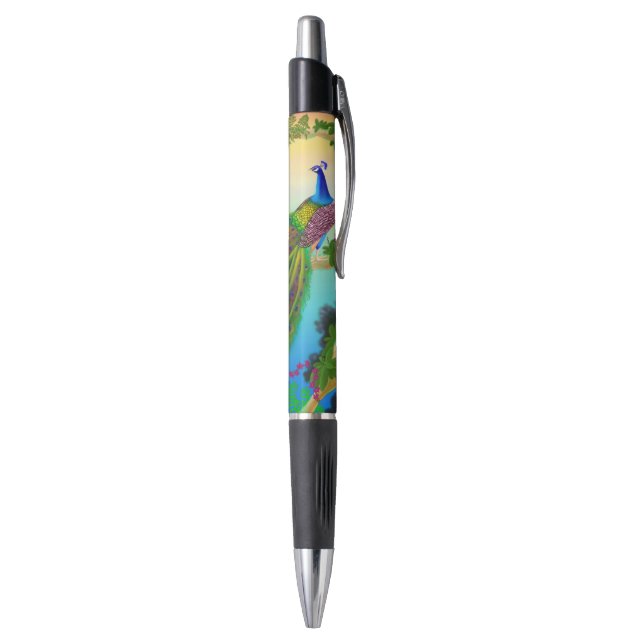 Exotic Indian Blue Peacock Pen (Bottom (Vertical))
