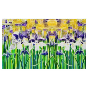 Exotic Iris’s of Summer Fabric