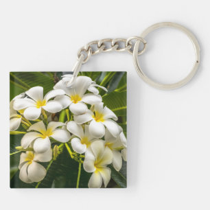 Exotic Island Plumeria Keychain