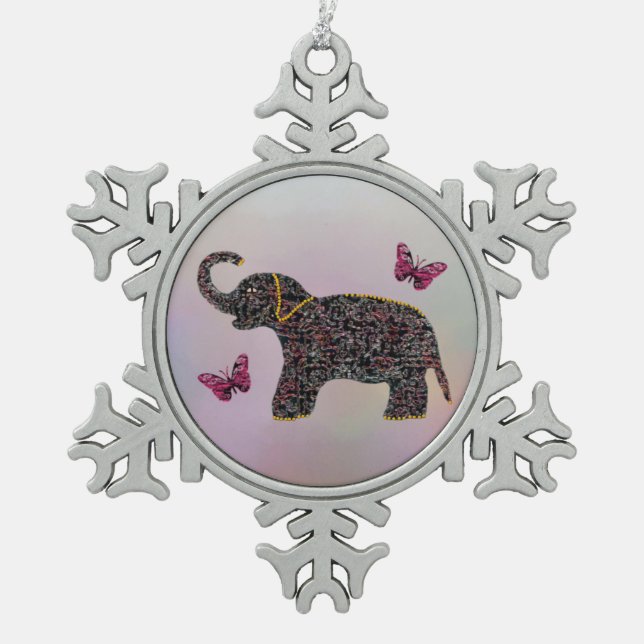 Exotic Jewel Elephant Ornament (Front)