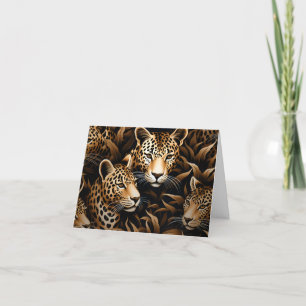 Exotic Jungle Cheetah Blank Note Card