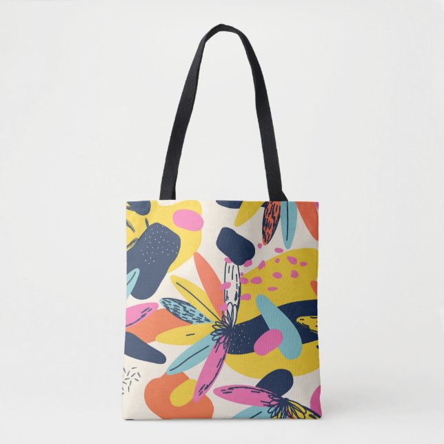Exotic jungle plants: modern illustration pattern. tote bag (Front)