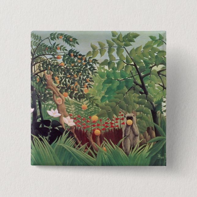 Exotic Landscape, 1910 15 Cm Square Badge (Front)