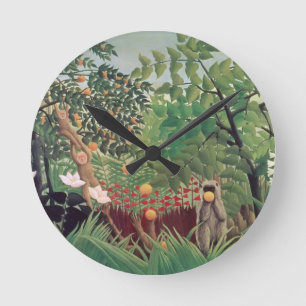 Exotic Landscape, 1910 Round Clock