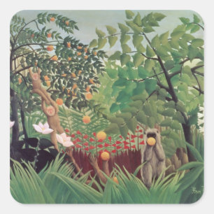 Exotic Landscape, 1910 Square Sticker