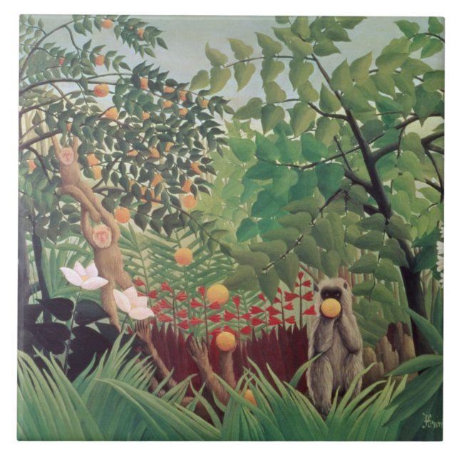 Exotic Landscape, 1910 Tile (Front)