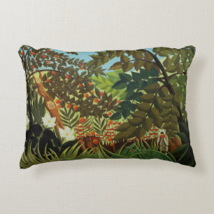 Exotic landscape decorative cushion