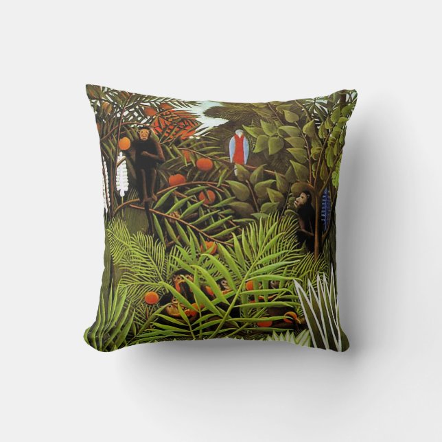 Exotic Landscape, painting by Henri Rousseau Cushion (Front)