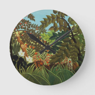 Exotic landscape round clock