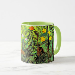 Exotic Landscape with Lion and Lioness, Mug