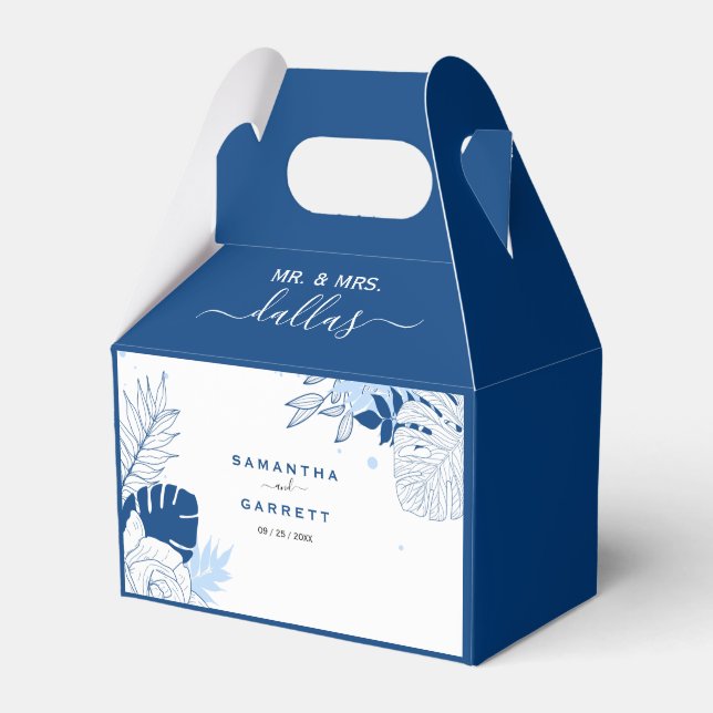 Exotic Leaves  Favour Box (Front Side)