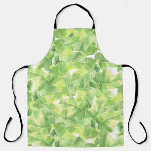 Exotic Leaves: Seamless Watercolor Apron