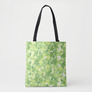 Exotic Leaves: Seamless Watercolor Tote Bag