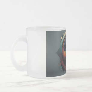 exotic lens frosted glass coffee mug