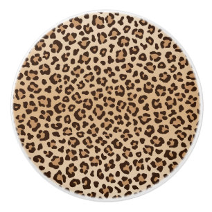 Exotic Leopard print pattern design Ceramic Knob