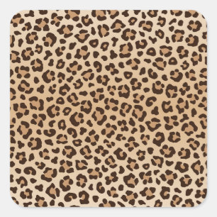 Exotic Leopard print pattern design Square Sticker