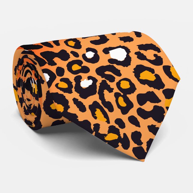 Exotic leopard Safari Print Tie (Rolled)