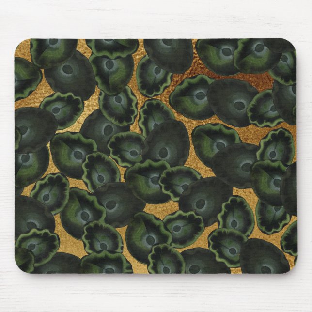 Exotic Lily leaves pattern Mouse Mat (Front)